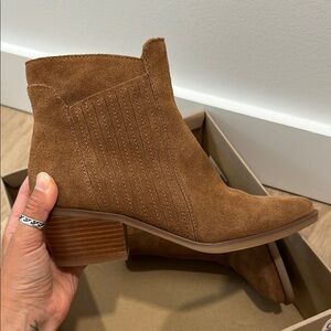 Dolce Vita Brown Ankle Boots with Suede Finish